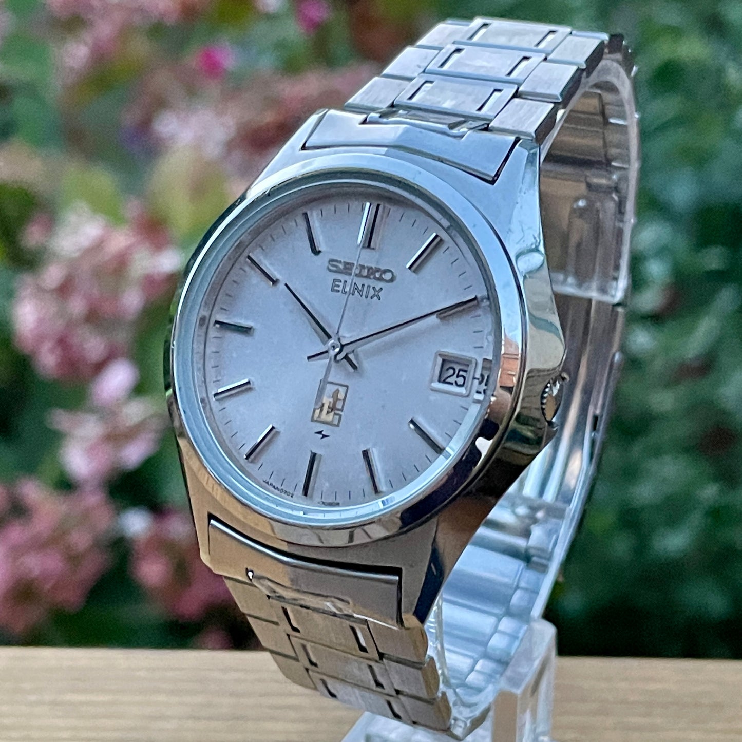 Seiko Elnix Hybrid Electronic Balance Watch 0702-7070 December 1974