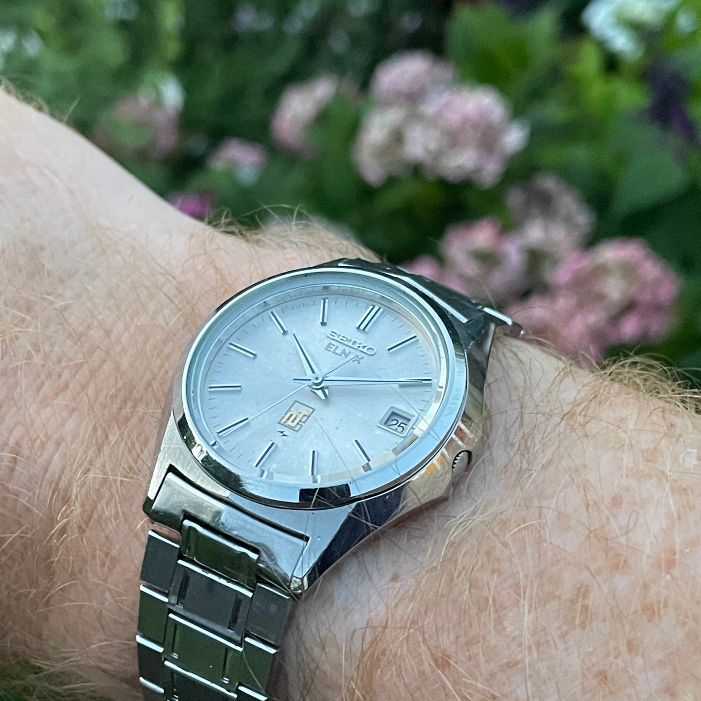 Seiko Elnix Hybrid Electronic Balance Watch 0702-7070 December 1974
