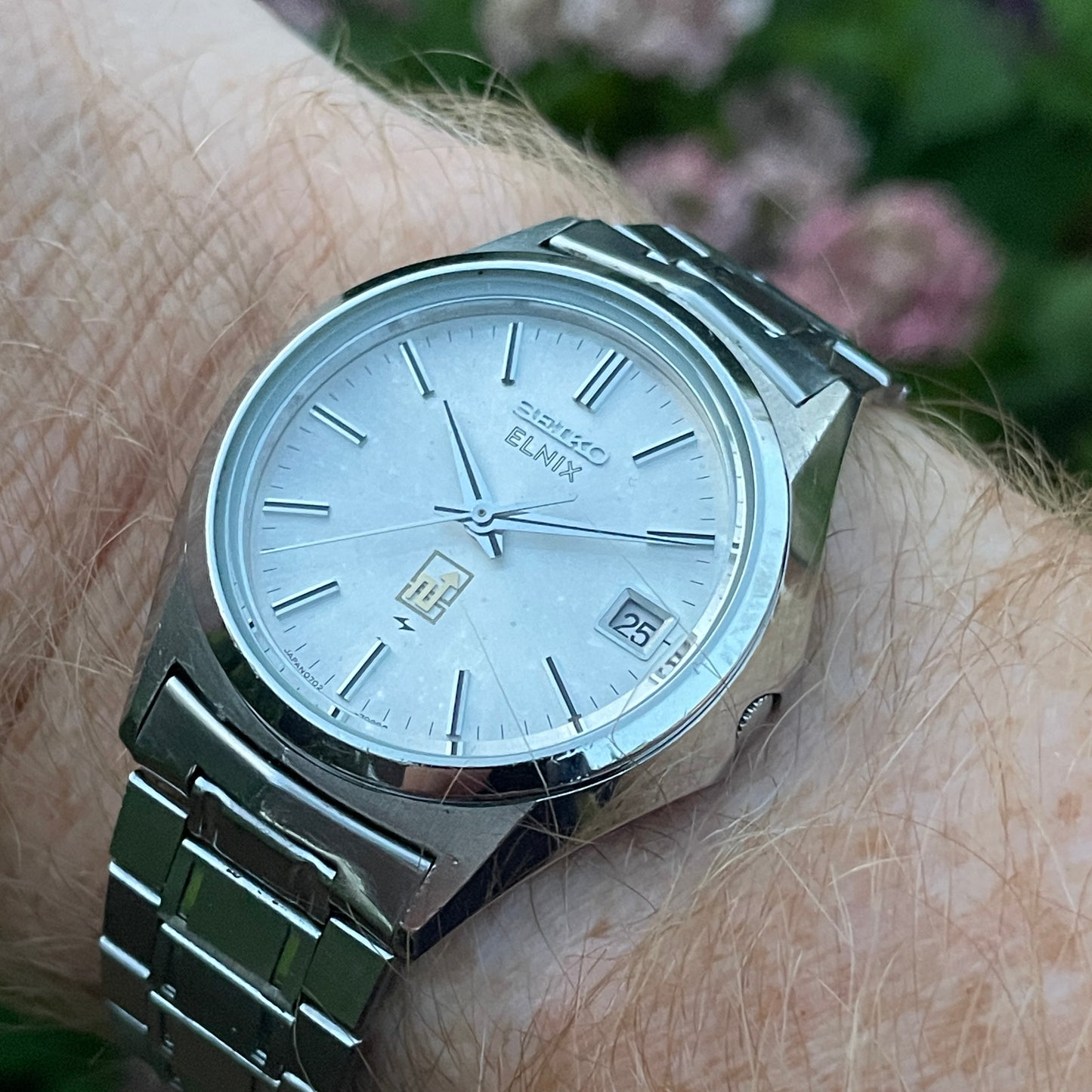 Seiko Elnix Hybrid Electronic Balance Watch 0702-7070 December 1974