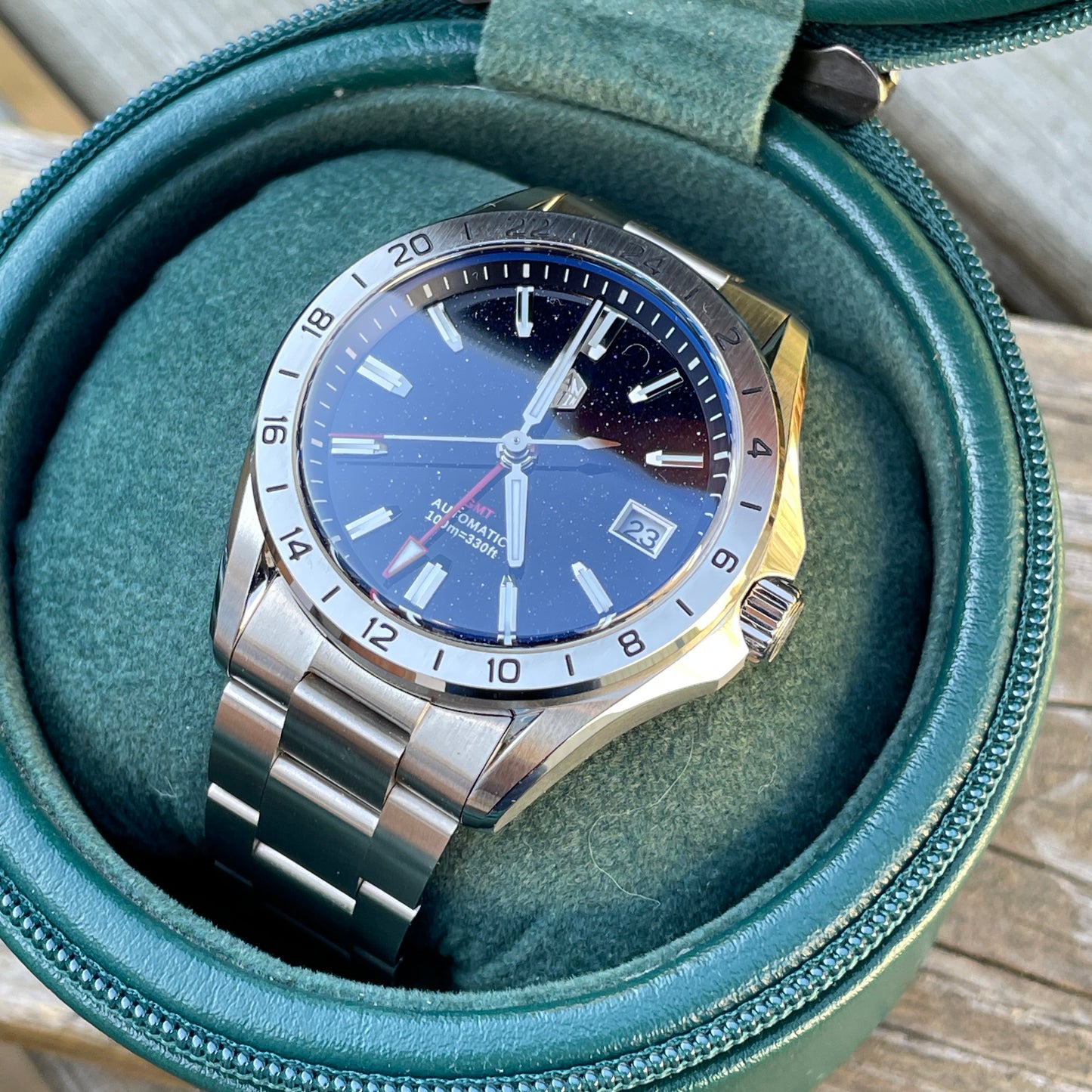 San Martin SN0129-G-B GMT Aventurine Dial