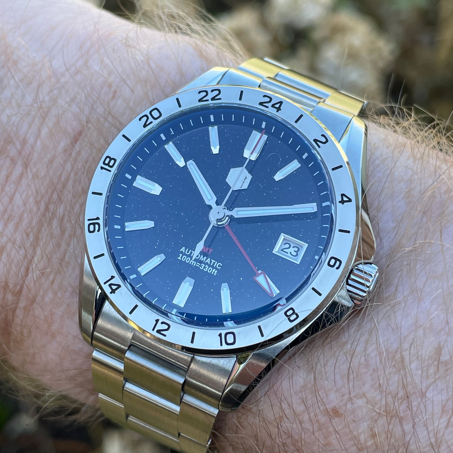 San Martin SN0129-G-B GMT Aventurine Dial