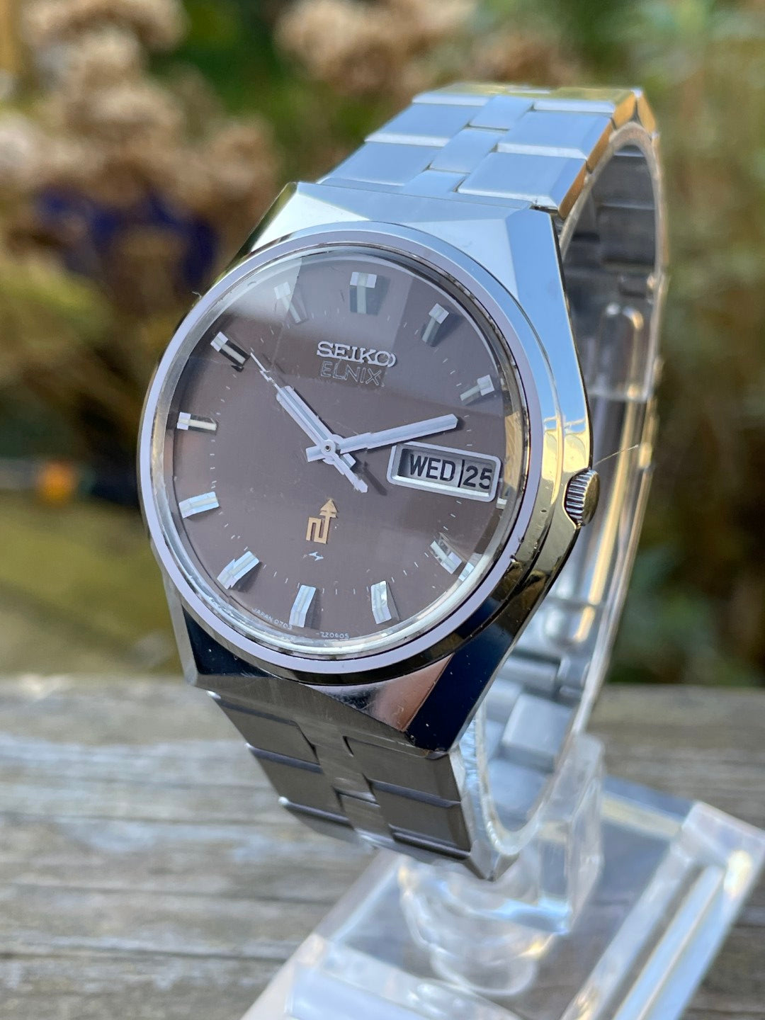 Seiko Elnix 0703-7010 January 1974 Electronic Balance Hybrid Watch