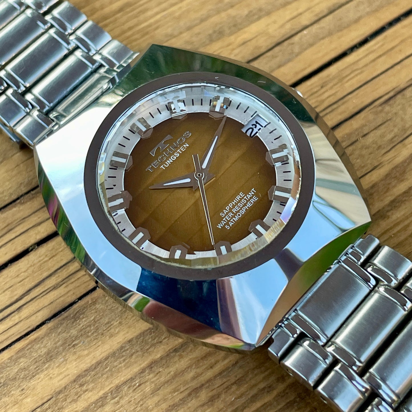 Technos Tungsten Retro Quartz Watch (Short Strap)
