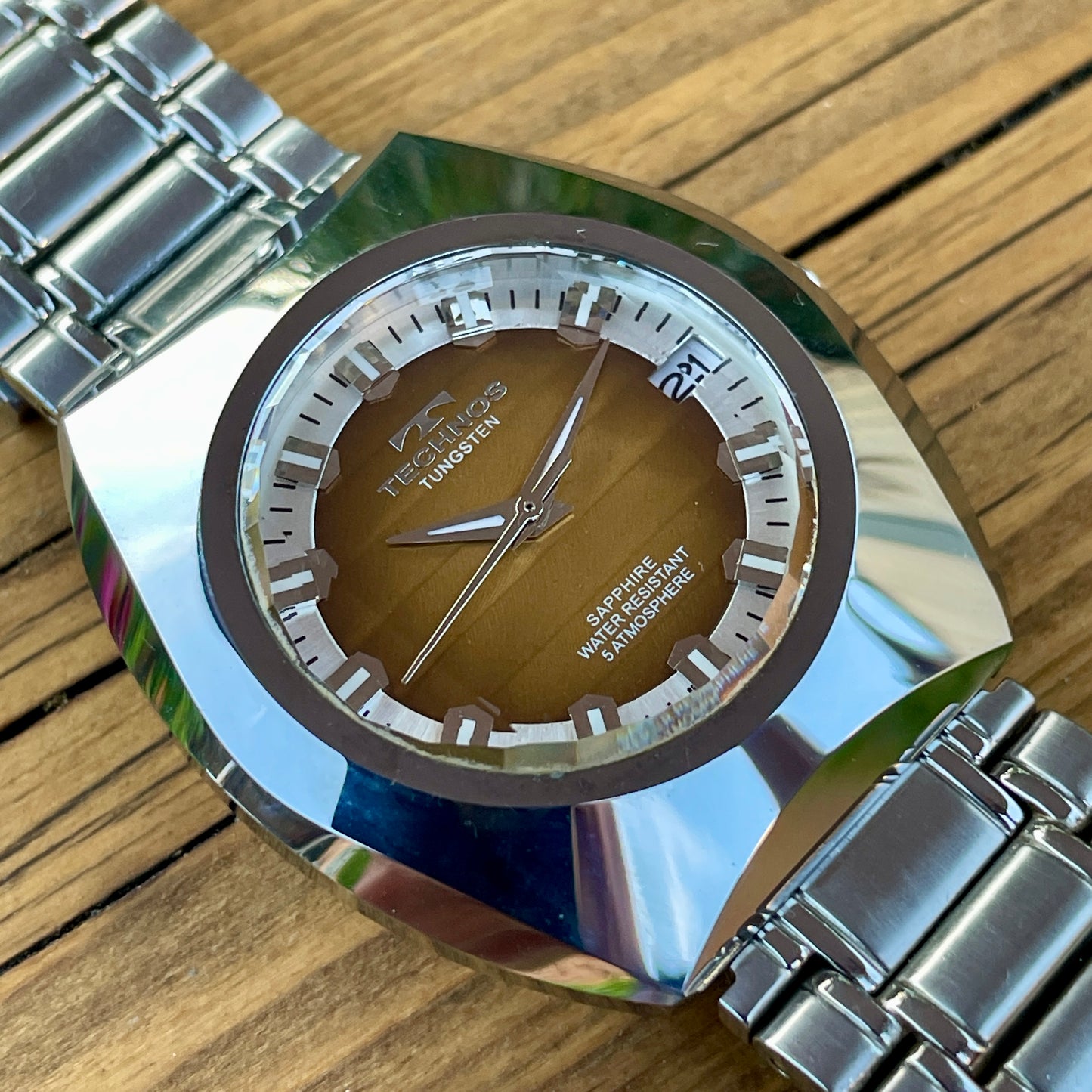 Technos Tungsten Retro Quartz Watch (Short Strap)
