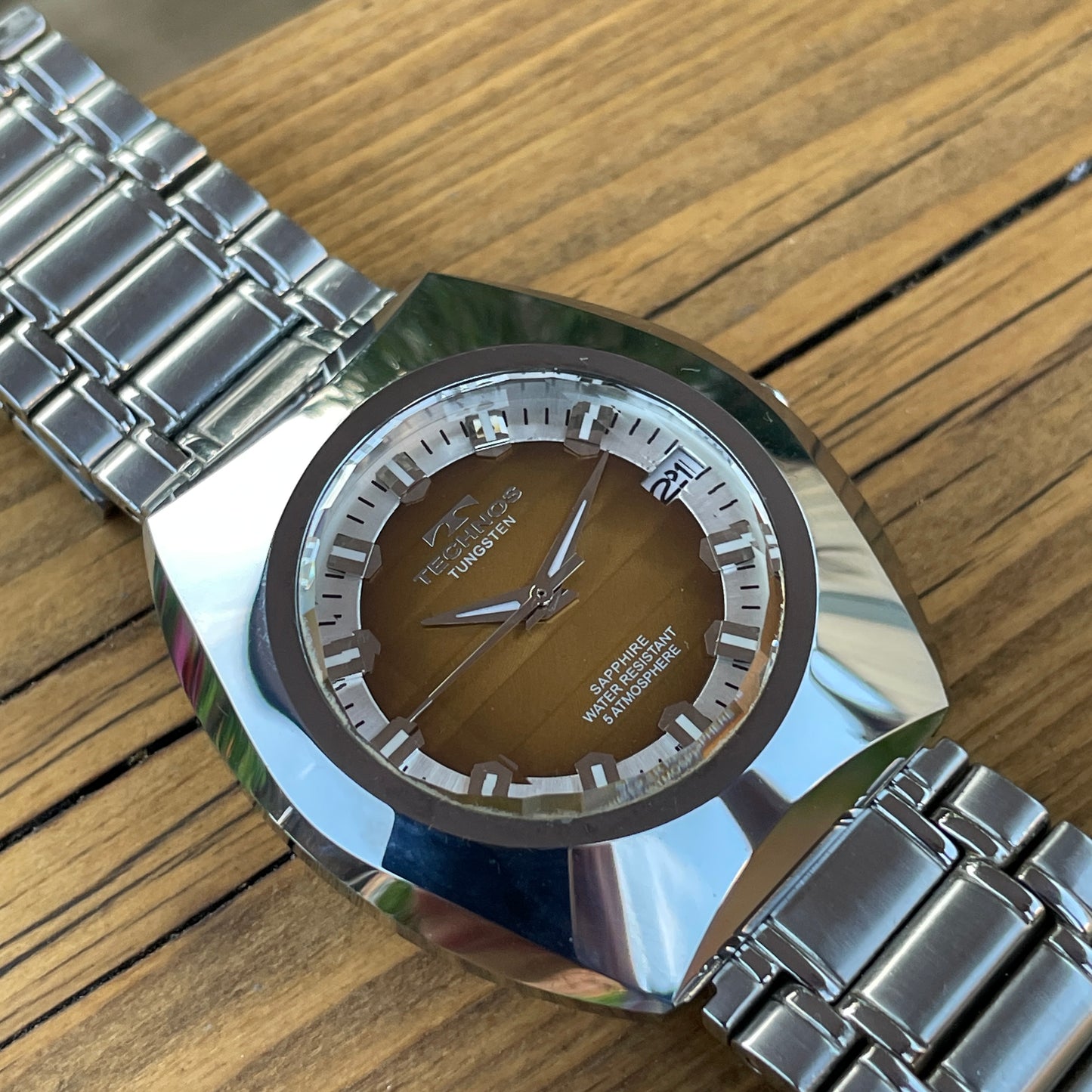 Technos Tungsten Retro Quartz Watch (Short Strap)