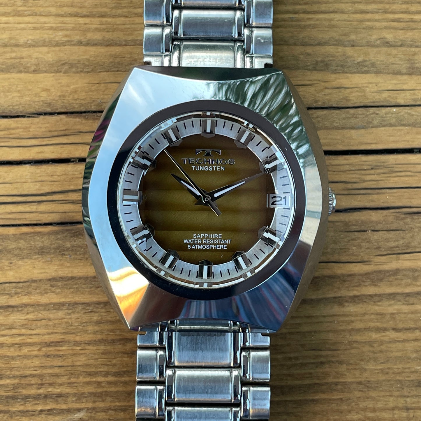 Technos Tungsten Retro Quartz Watch (Short Strap)