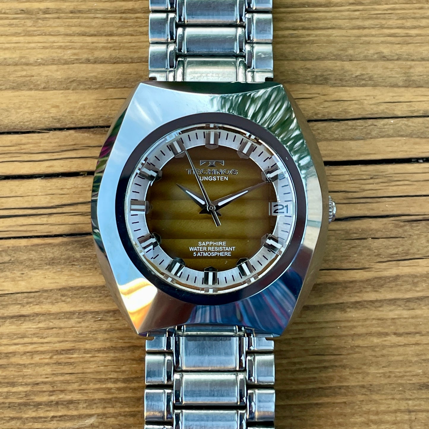 Technos Tungsten Retro Quartz Watch (Short Strap)