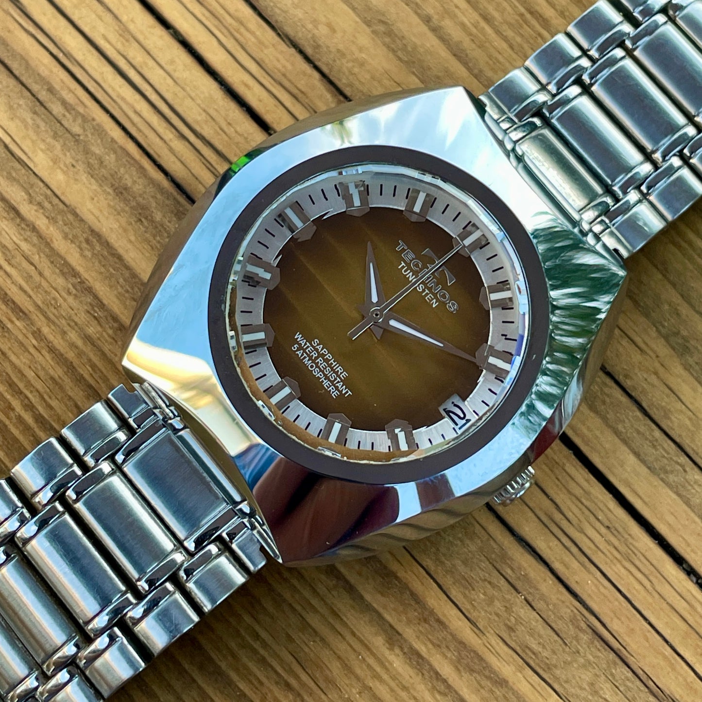 Technos Tungsten Retro Quartz Watch (Short Strap)
