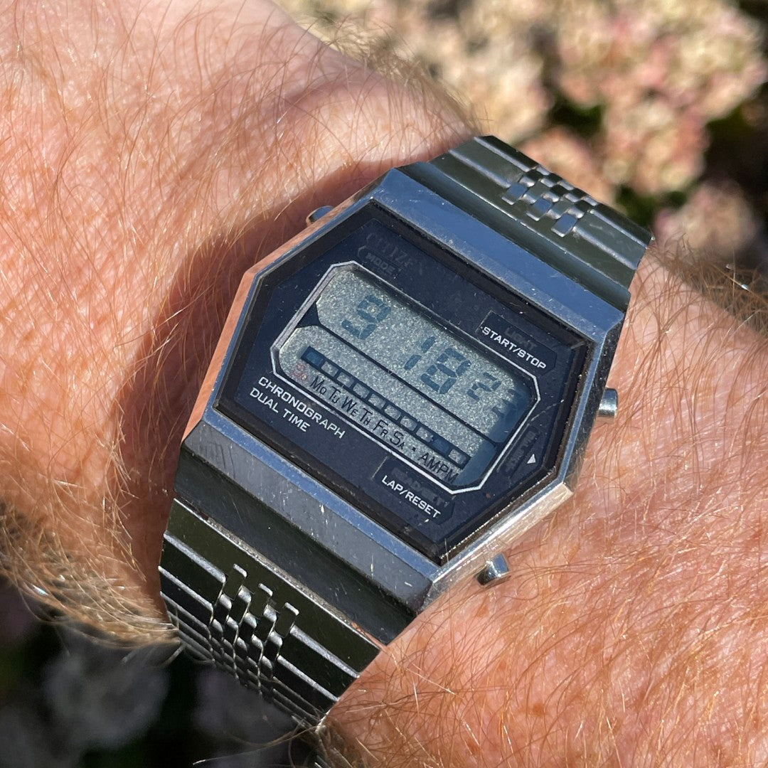 Vintage Citizen Digital Dual Time Chronograph 1970s