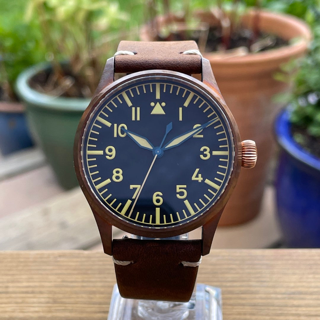 San Martin SN0117-Q Flieger Bronze Pilot Watch 41mm - NH35 Automatic