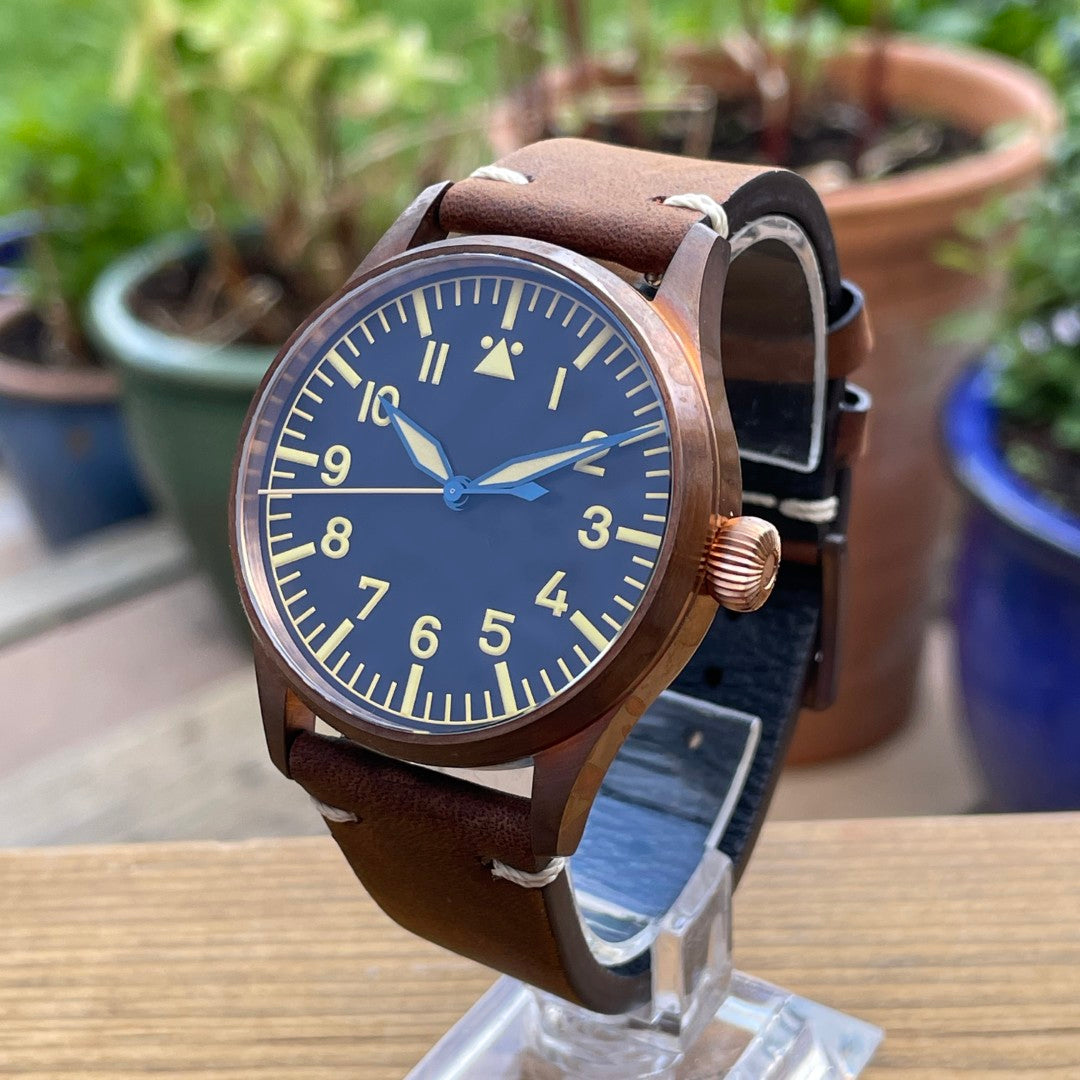 San Martin SN0117-Q Flieger Bronze Pilot Watch 41mm - NH35 Automatic