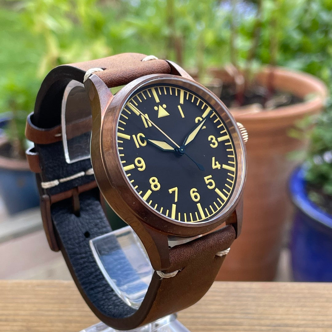San Martin SN0117-Q Flieger Bronze Pilot Watch 41mm - NH35 Automatic