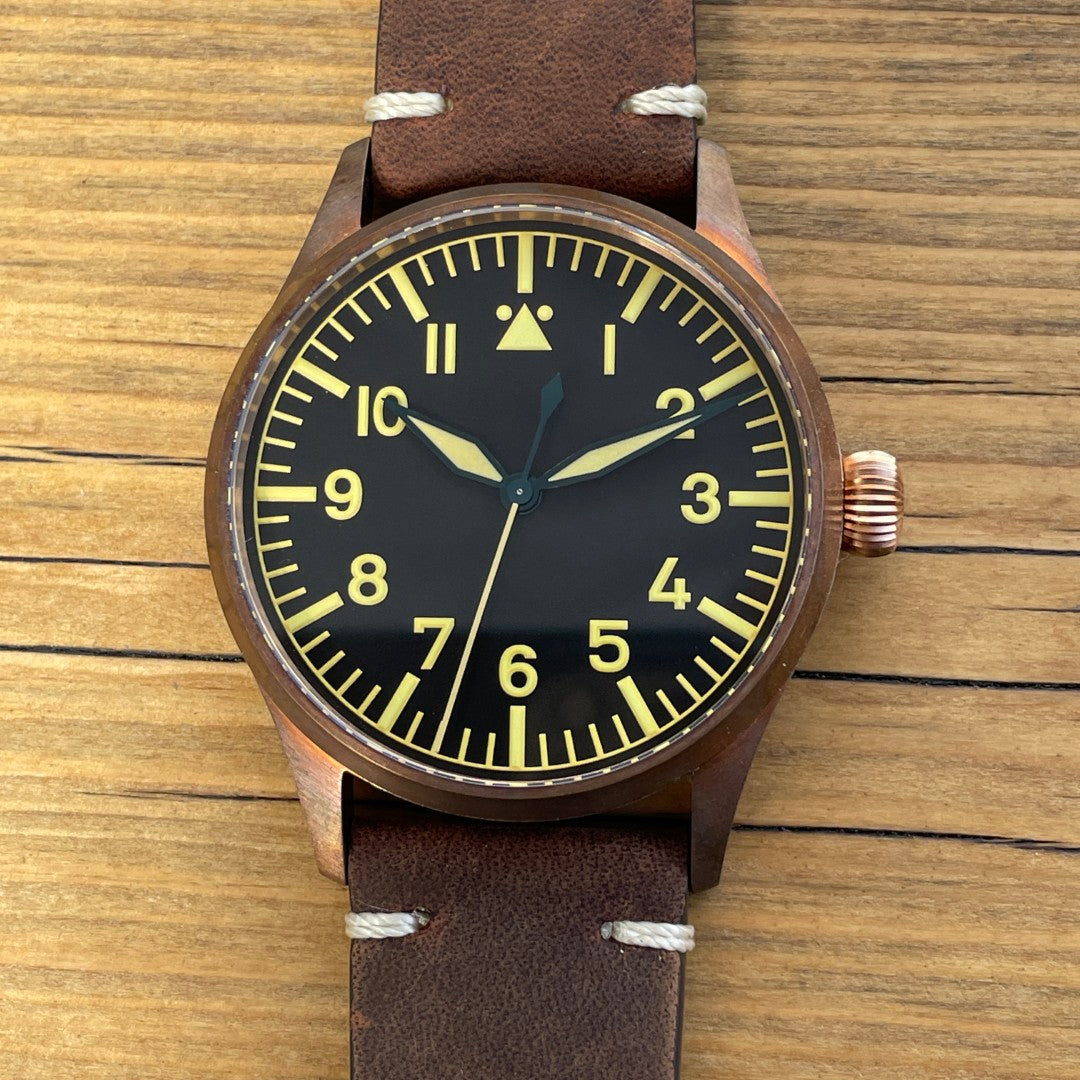 San Martin SN0117-Q Flieger Bronze Pilot Watch 41mm - NH35 Automatic