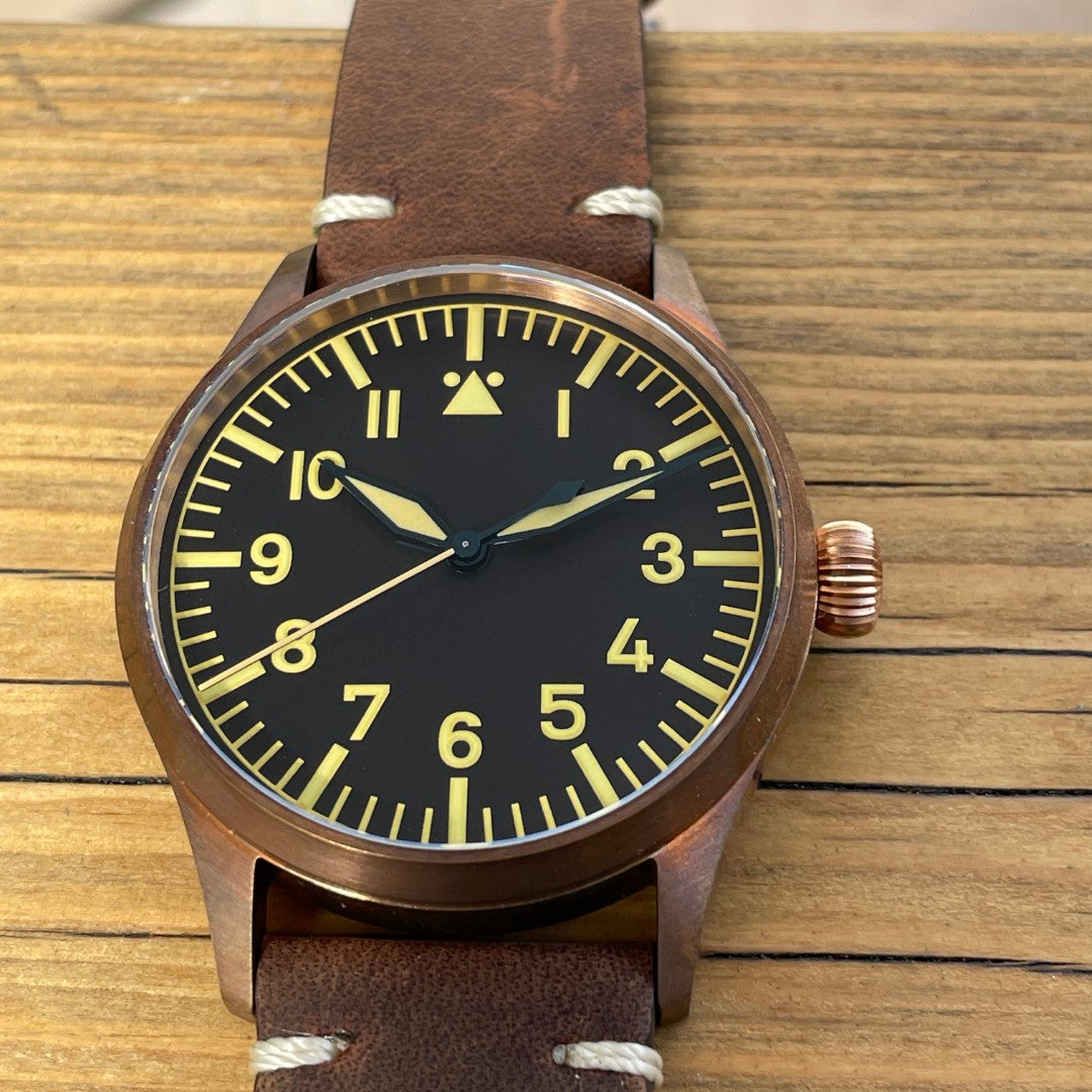 San Martin SN0117-Q Flieger Bronze Pilot Watch 41mm - NH35 Automatic
