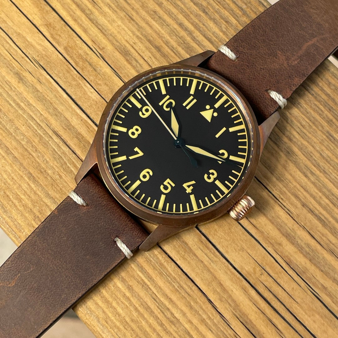 San Martin SN0117-Q Flieger Bronze Pilot Watch 41mm - NH35 Automatic