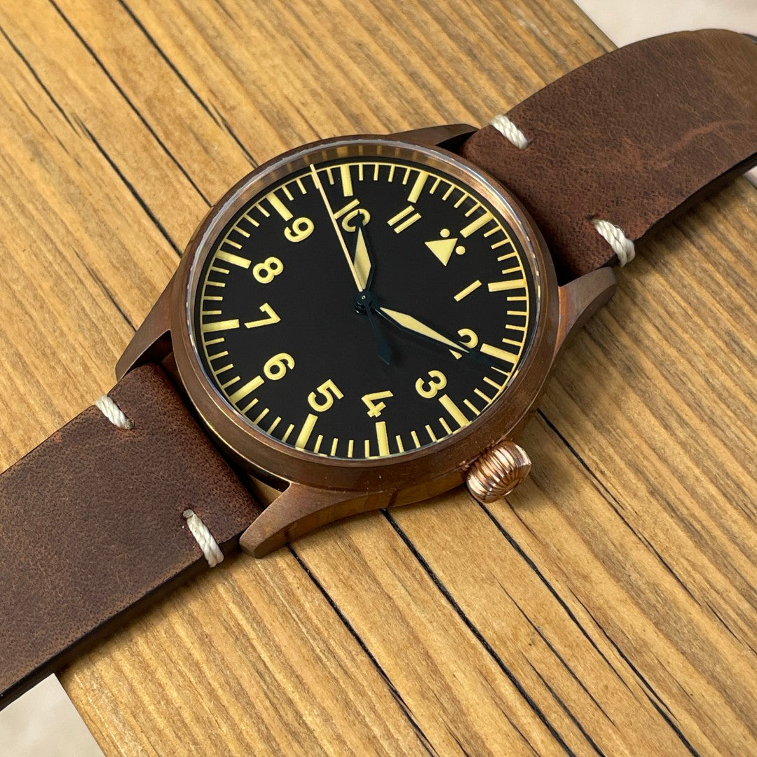 San Martin SN0117-Q Flieger Bronze Pilot Watch 41mm - NH35 Automatic