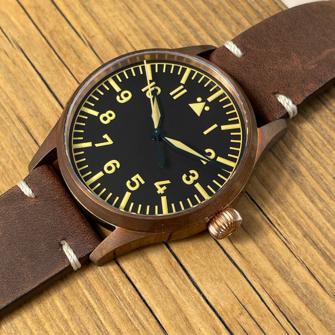 San Martin SN0117-Q Flieger Bronze Pilot Watch 41mm - NH35 Automatic