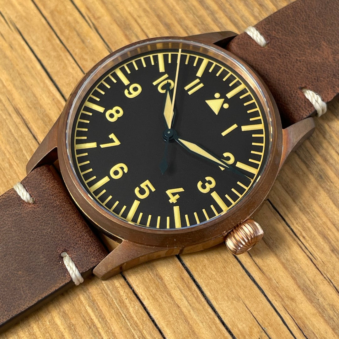 San Martin SN0117-Q Flieger Bronze Pilot Watch 41mm - NH35 Automatic