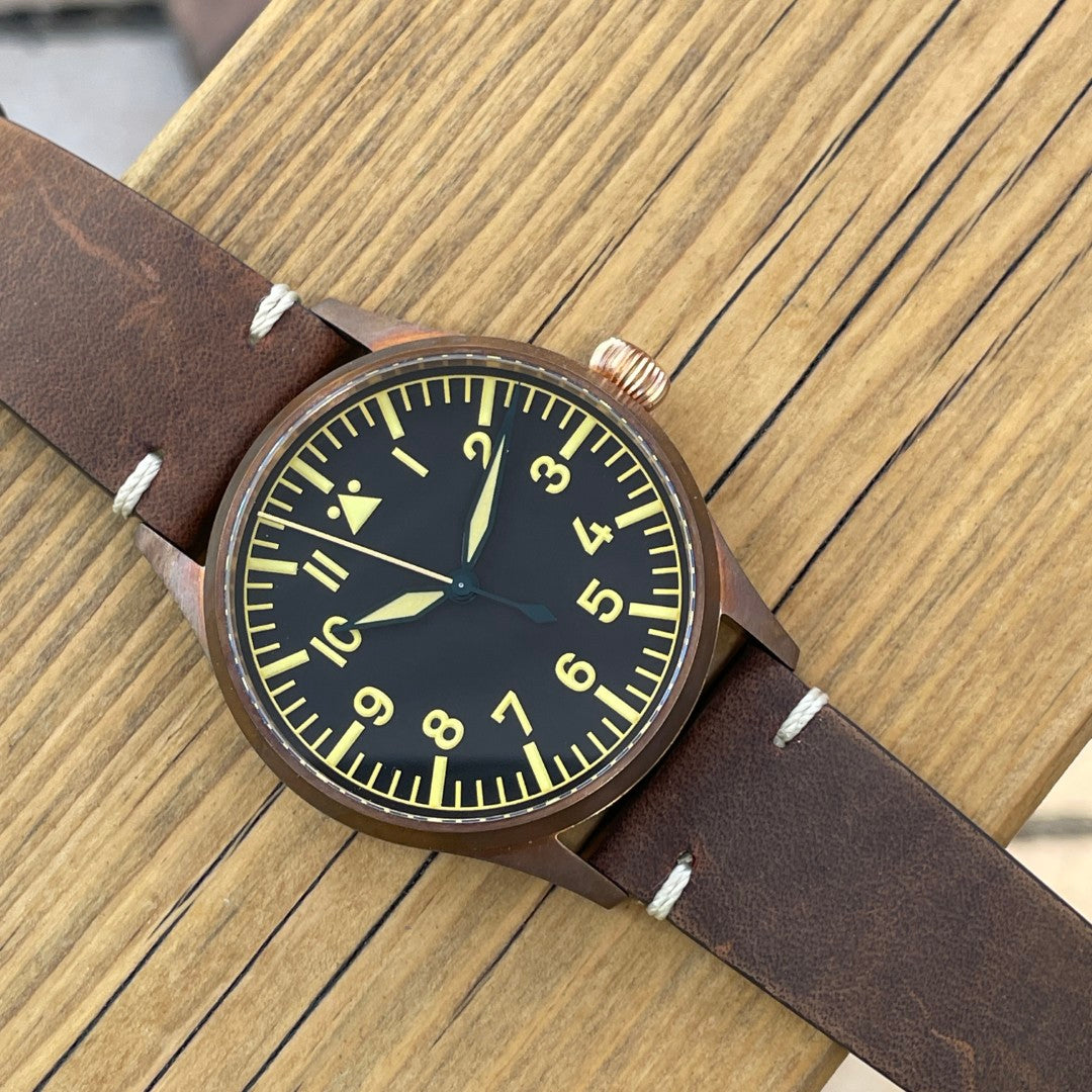 San Martin SN0117-Q Flieger Bronze Pilot Watch 41mm - NH35 Automatic