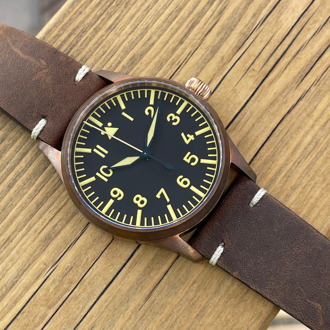 San Martin SN0117-Q Flieger Bronze Pilot Watch 41mm - NH35 Automatic