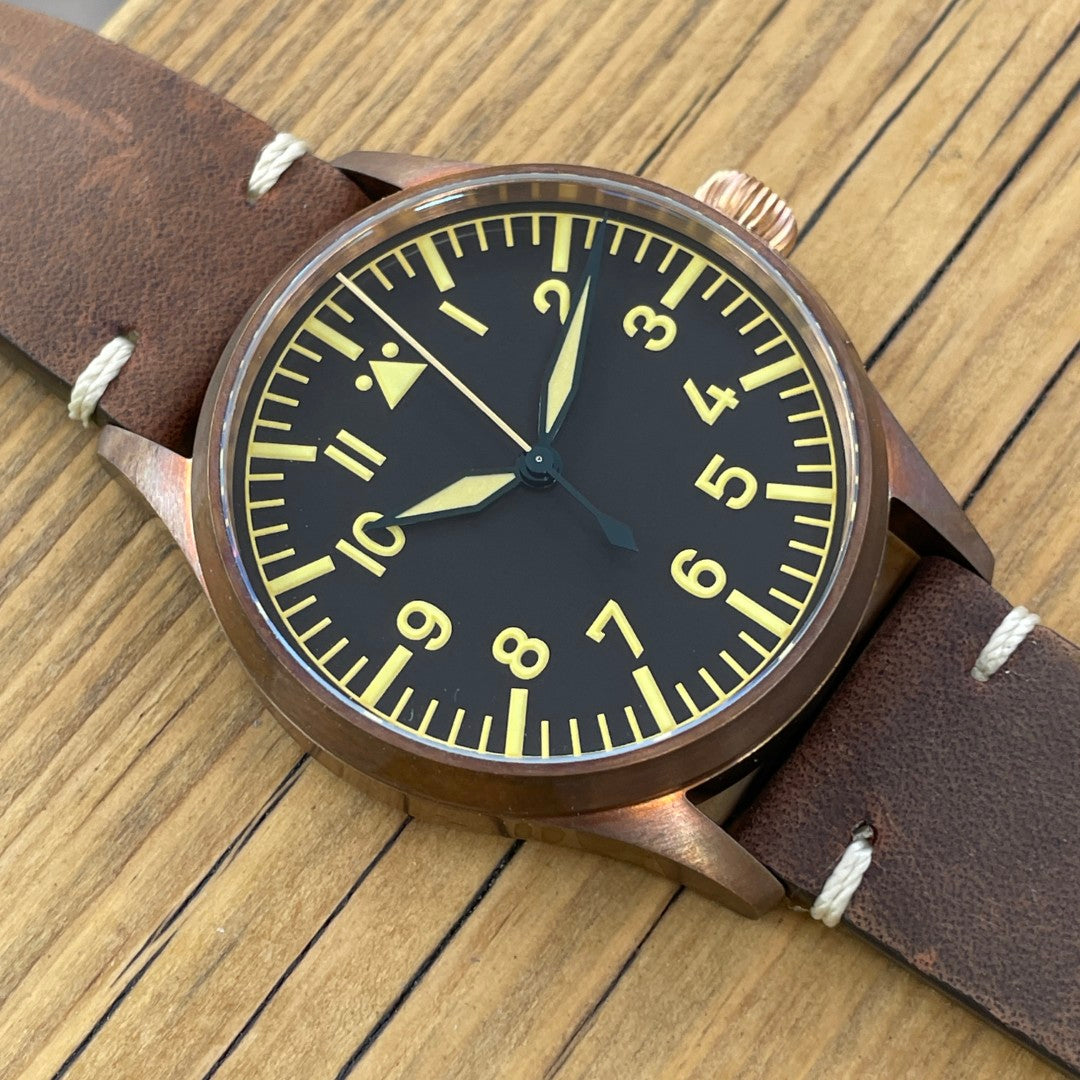 San Martin SN0117-Q Flieger Bronze Pilot Watch 41mm - NH35 Automatic