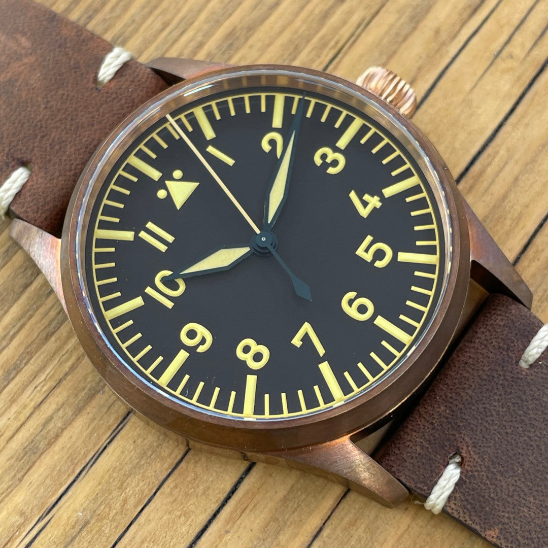 San Martin SN0117-Q Flieger Bronze Pilot Watch 41mm - NH35 Automatic