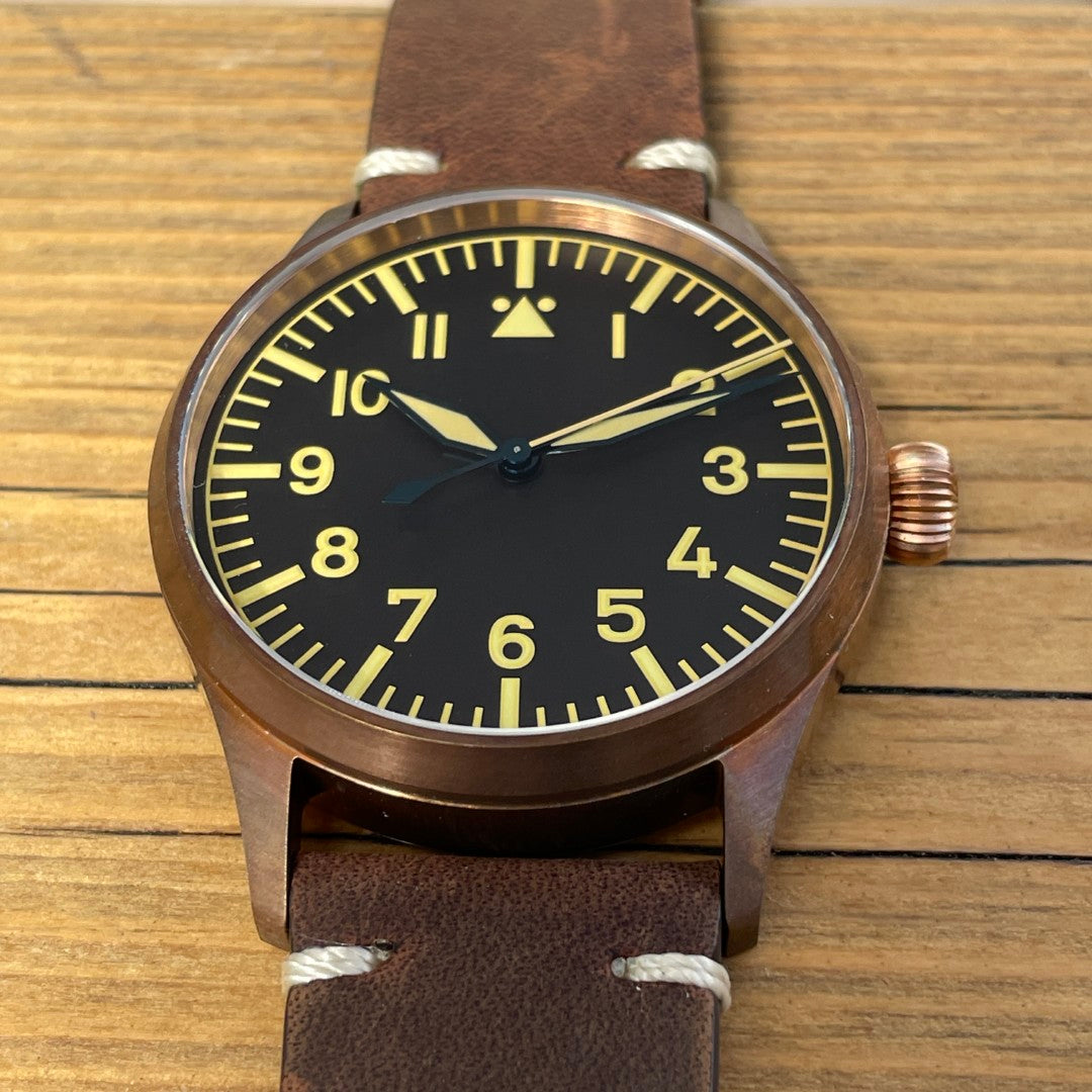 San Martin SN0117-Q Flieger Bronze Pilot Watch 41mm - NH35 Automatic