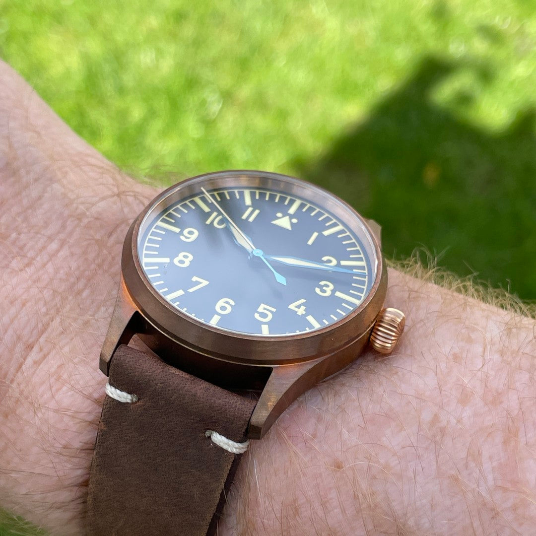 San Martin SN0117-Q Flieger Bronze Pilot Watch 41mm - NH35 Automatic