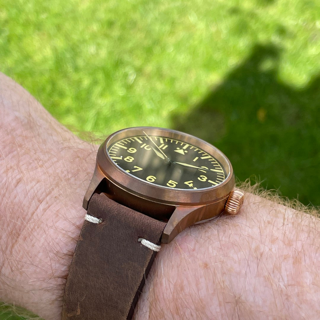 San Martin SN0117-Q Flieger Bronze Pilot Watch 41mm - NH35 Automatic