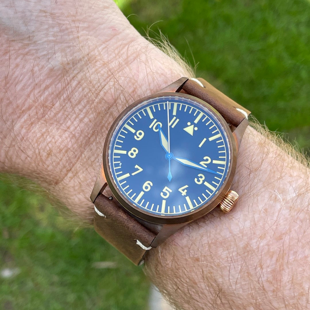San Martin SN0117-Q Flieger Bronze Pilot Watch 41mm - NH35 Automatic