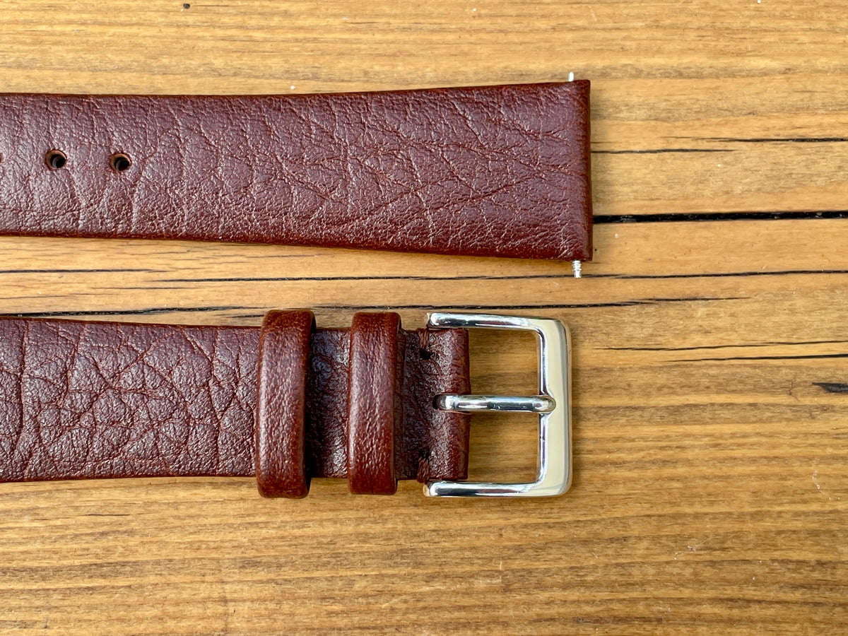 Buffalo Unstitched Leather Strap Infinity Edge