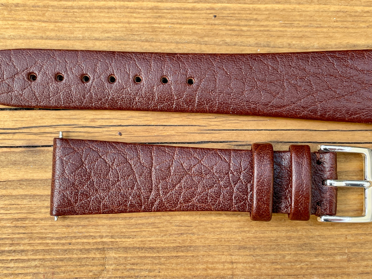 Buffalo Unstitched Leather Strap Infinity Edge