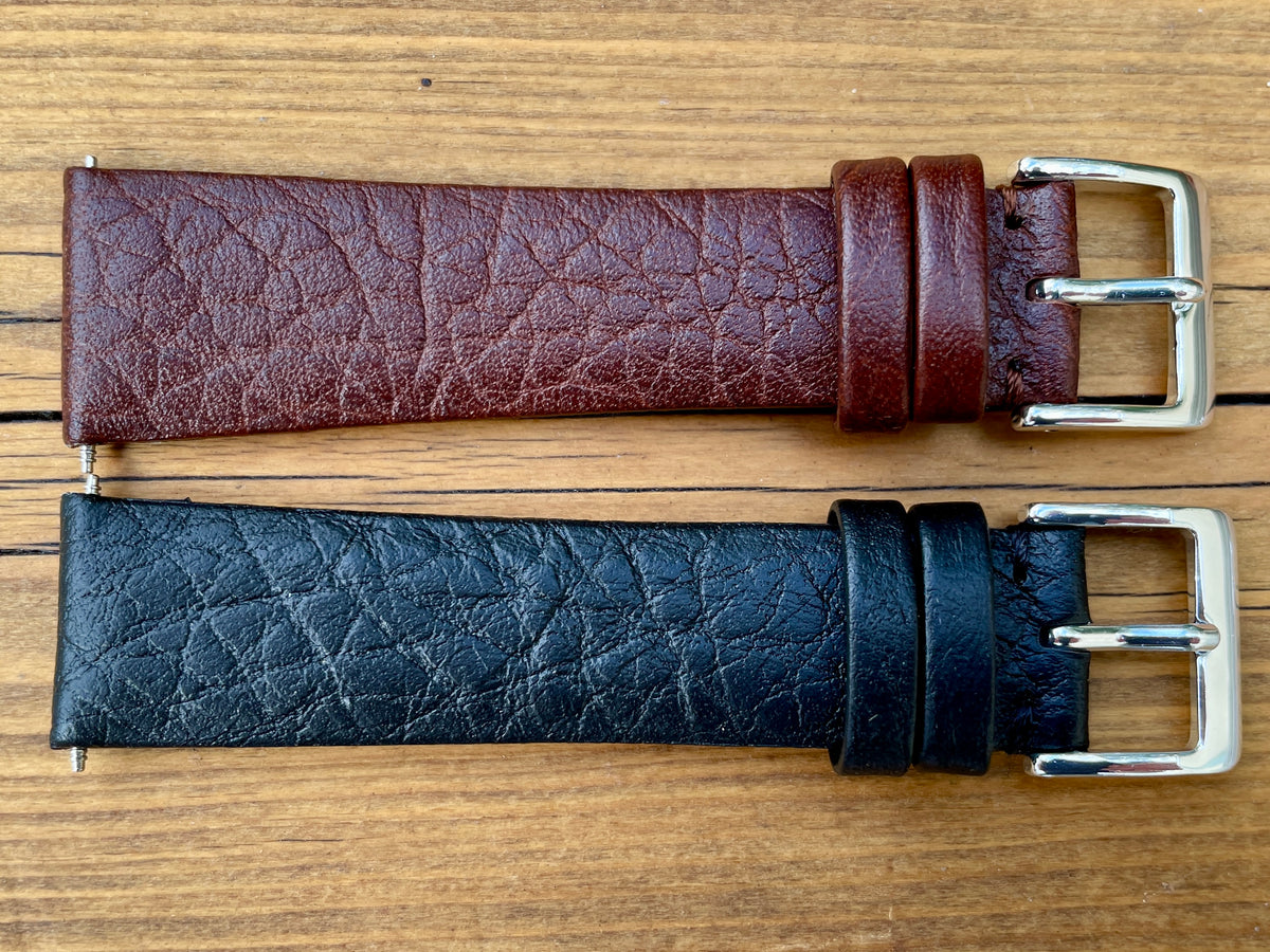 Buffalo Unstitched Leather Strap Infinity Edge
