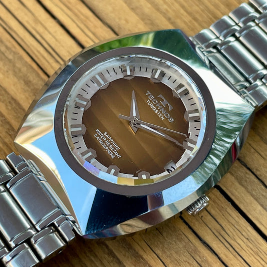 Technos Tungsten Retro Quartz Watch (Short Strap)